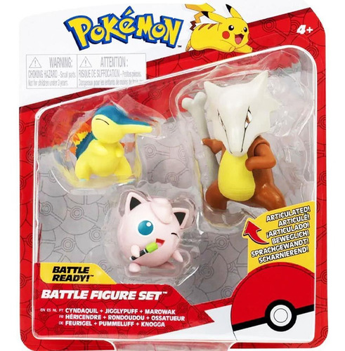 Figura Pokémon De Batalha Set Com 3 Miniaturas Figure Set