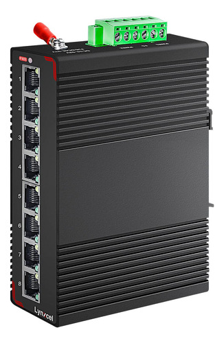 Lynxconmutador Ethernet Industrial Gigabit Din De 8 Puertos.