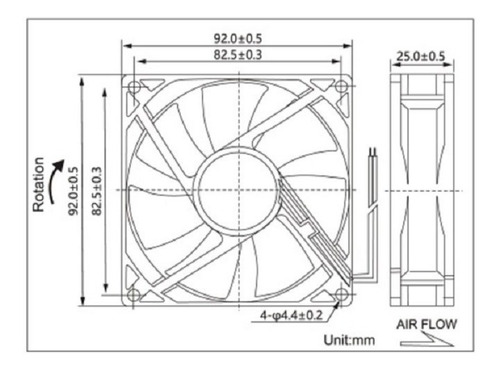 Turbina Cooler Fan Bosser Dc 12v 92x25 Mm Buje + Reja Metal
