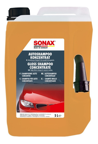 Sonax Shampoo Brillo Concentrado Ph Neutro Con Cera - 5 Lt