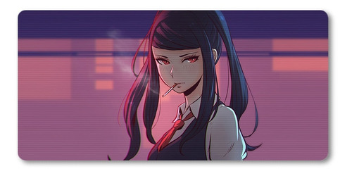 Mousepad Xl 58x30cm Cod.052 Chica Anime Va-11 Hall-a