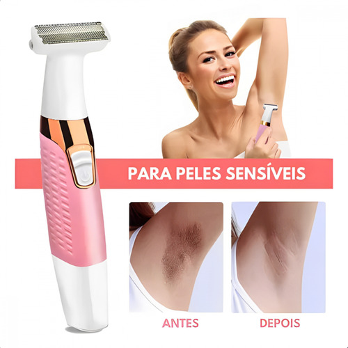 Depilador Elétrico Feminino Recarregável Kemei Km-3024