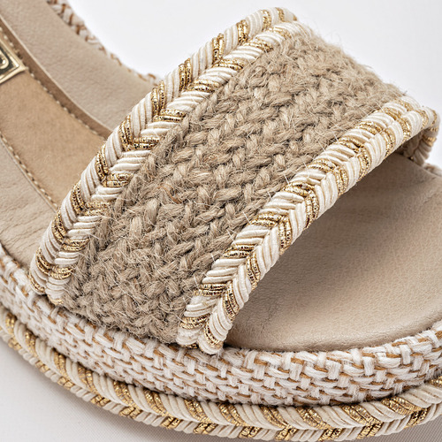 Ivannep Sandalia Para Mujer Beige Cod 132307-e
