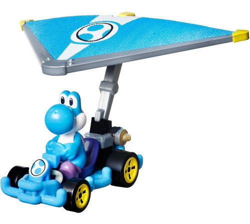 Mariokart Hot Wheels Gliders - Light Blue Yoshi Super Glider