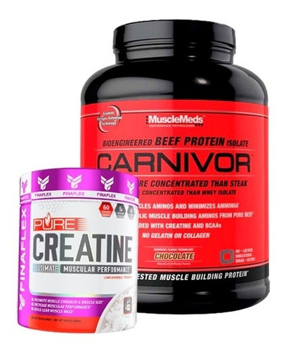 Proteina Carnivor 4 Lbs + Creatina 300g Finaflex