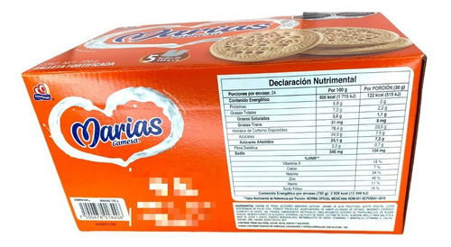 Imagen 5 de 5 de Galletas Marías Gamesa Con 5 Piezas De 144 Grs