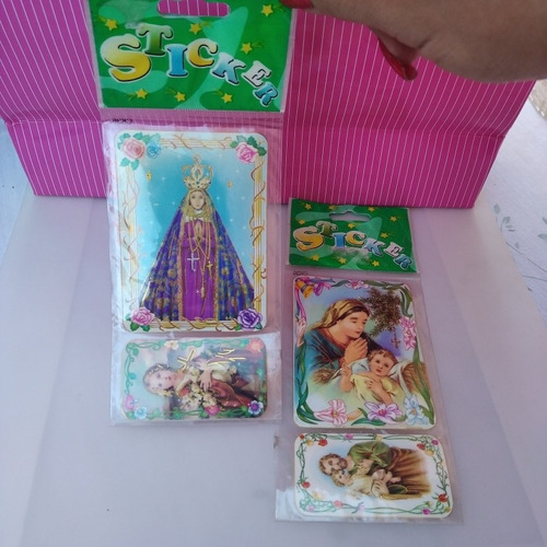 Etiquetas Virgen María, Del Valle, San José (par)