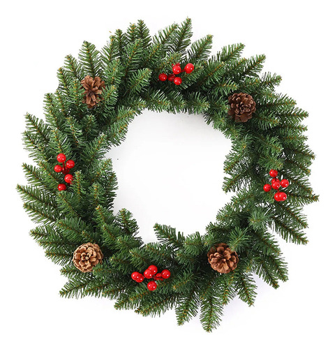 Corona De Navidad Artificial De 30/40 Cm, Estilo Piñas
