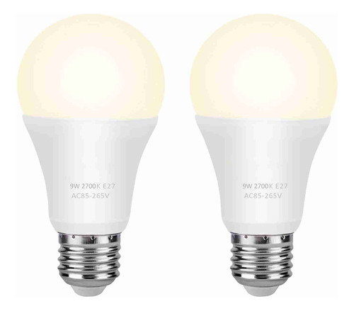2 Focos Led Sensor De Encendido/apagado Automático E26/e27