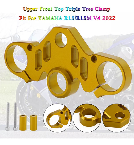Abrazadera Cnc Triple En Forma De 'arbol Para Yamaha R15 V4
