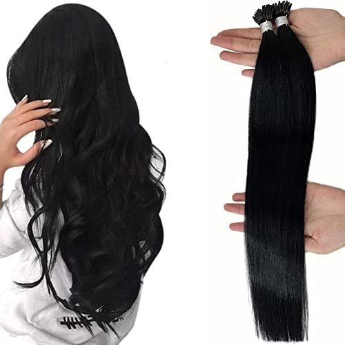 Extensiones De Pelo Negro Itip 22 Pulgadas Queeratina P9l83