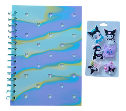 Cuaderno Libreta Con Pines Compatibles Crocs Kuromi Modelos Modelo 3