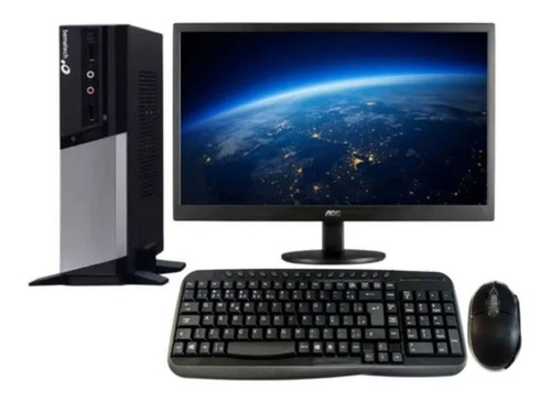 Imagem 1 de 2 de Computador Rc-8400 + Monitor Led 15.6 + Kit Teclado E Mouse