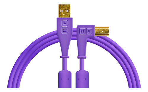 Cable Djtt Usb-a A Usb-b, Recto / Angulado Morado