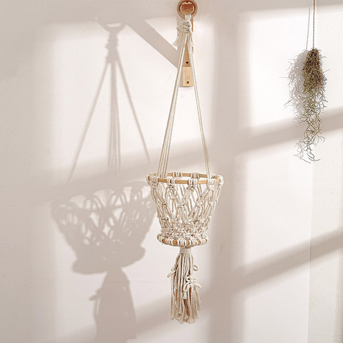 Colgador De Macramé Hecho A Mano Para Plantas Y Macetas