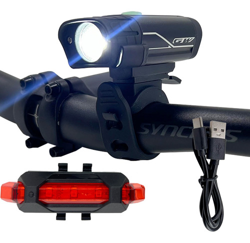 Linterna Bicicleta Led Muy Potente Usb Delantera Y Trasera