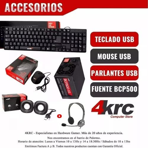 Imagen 7 de 9 de Pc Armada Gamer Intel Dual Core Video Rx550 8gb Led 24 PuLG