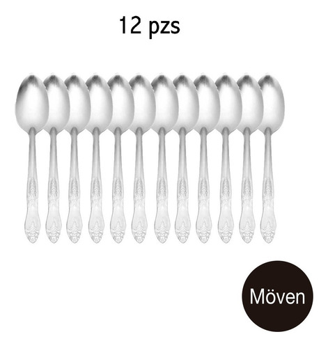 Cuchara Cafetera Acero Inoxidable 12 Piezas Moven Azalea