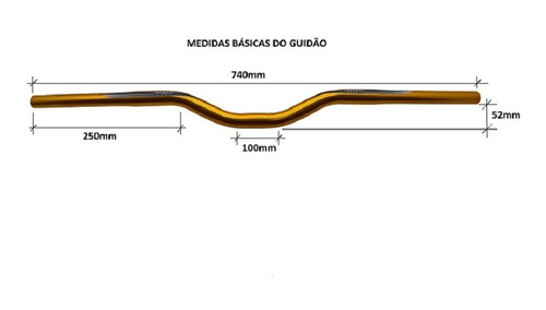Imagem 3 de 3 de Guidão Bike Mtb 25.4 Dh Down Hill Alum. Anodizado Vermelho