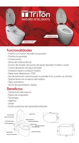 Inodoro con mochila incorporada sale