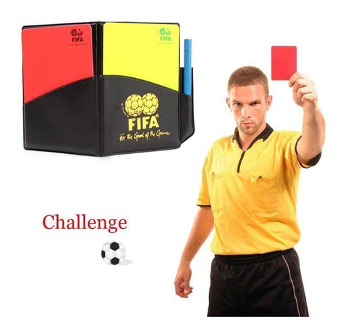 Tarjetas De Arbitro Futbol Fifa + Funda Y Lapiz + Importado