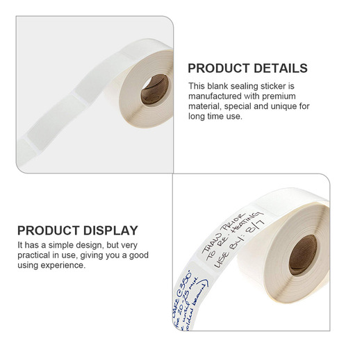 2 Rollos De Etiquetas Adhesivas De Papel Adhesivas Rectangul
