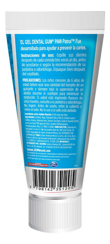 Gel Dental Paw Patrol 75ml Gum
