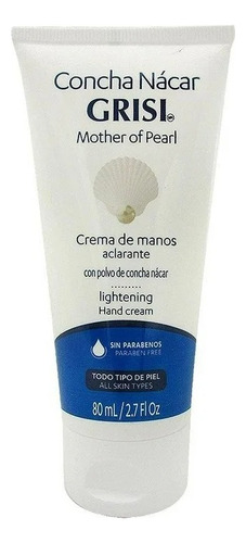 2 Pza Crema Para Manos Grisi Aclarante Con Concha Nácar 80 M Fragancia Neutro