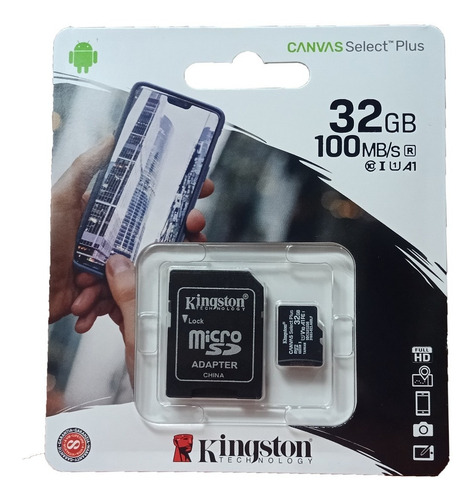 Memoria Micro Sd Hc A1 Kingston 32 Gb 100mb/s A1 Original