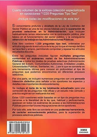 1220 Preguntas Tipo Test. Ley De Contratos Del Sector Públic