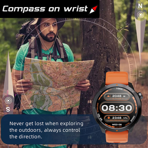 Reloj Inteligente, Gps, Altímetro, Brújula, Conversación Int