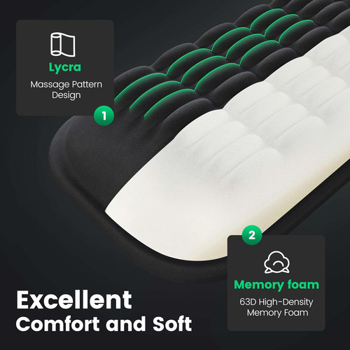 Descanso De Pulso Para Teclado E Mouse De Espuma De Memória