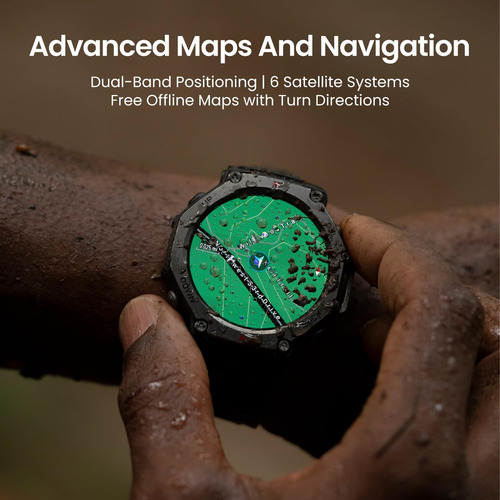 Reloj Inteligente Amazfit T-rex 3, Robusto Y Militar, 48 Mm,