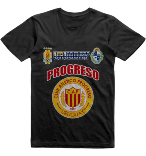 Remera Infantil Negra Uruguay Club Progreso Montevideo