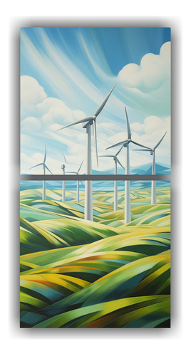 120x60cm Cuadros Abstractos De Turbinas De Viento Flores