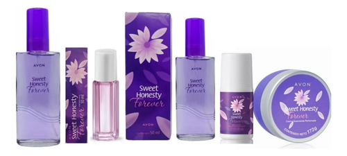Perfume Dama Sweet Honesty Forever Frutal Floral Avon Set