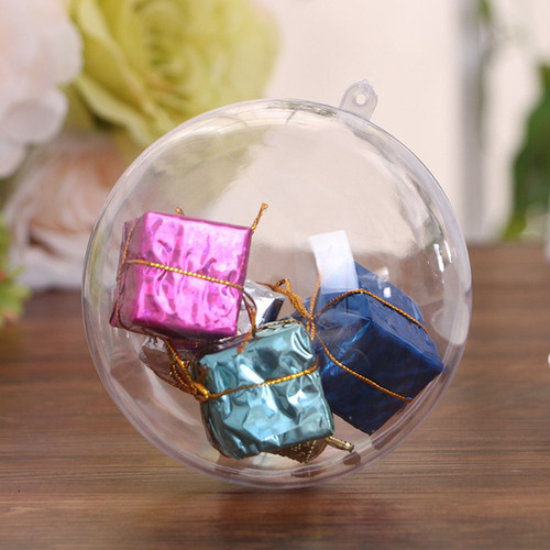 Bola De Árbol De Navidad, Bolas Transparentes, Caja De Caram