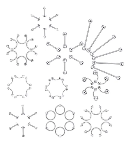 Lote De Piercing De Joyería Cuerpo De 120 Uds., Lote D...