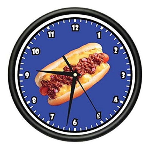 Beagle Hot Dog Reloj De Pared Diner Hotdog Carrito Vendedor 