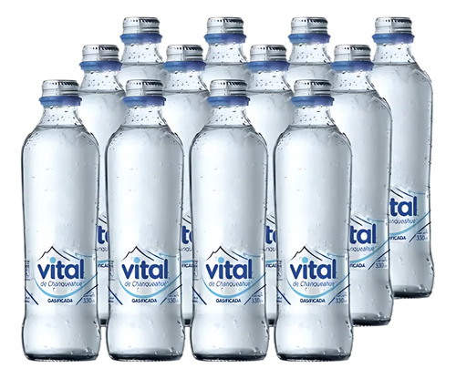 Agua Vital Botella Vidrio Con Gas 330ml Pack X12 Unidades