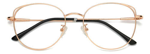 Gafas De Moda For Mujer Con Montura De Metal Tipo Ojo De