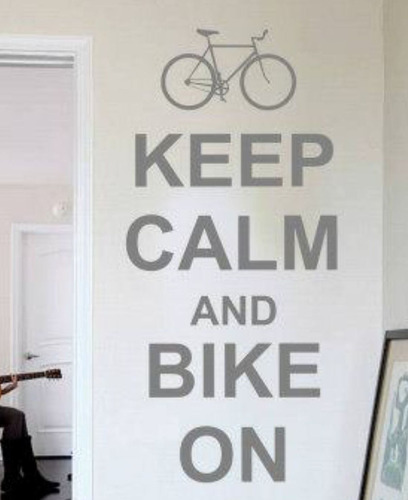 Vinilos Decorativos Frase Keep Bike Bicicleta Grande 