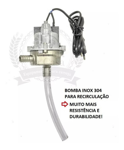 Bomba Recirculação Cervejeira Inox304 Cerveja Artesanal 110v