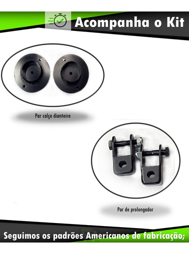 Kit Lift Calços Diant Susp 2 Pol Dodge Ram 2500 2016 A 2022