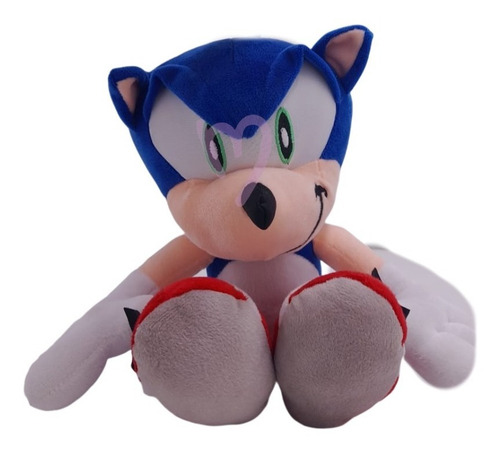Imagen 5 de 5 de Peluche Sonic Azul Puntas The Hedgehog 35cm