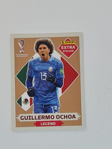 Lámina Extra Sticker Mundial Qatar Guillermo Ochoa Bronce