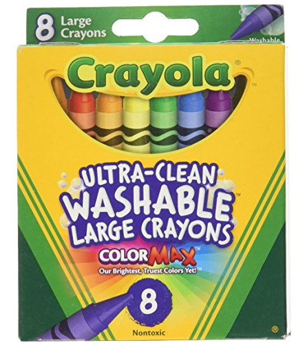 Crayola 8 Count Ultra Clean Lavable Crayones Grandes Color M