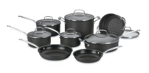 Imagen 1 de 5 de Kit De Utensilios De Cocina De 14 Piezas Anodizado Duro Cla