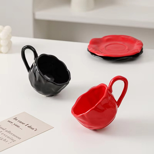 Taza De Café Rosa De Color Dopamina Para Té De La Tarde, Cer