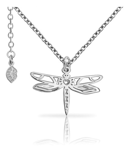 Collar Libélula Mexicana De Plata Color Plateado